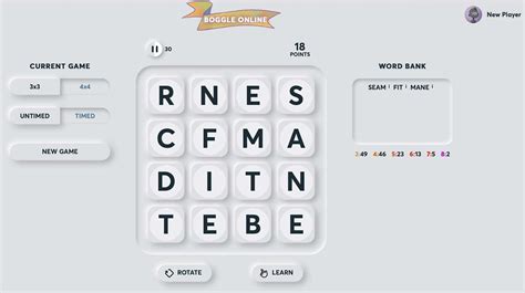 wordshake boggle online  To begin, shake the board and display the jumbled letters